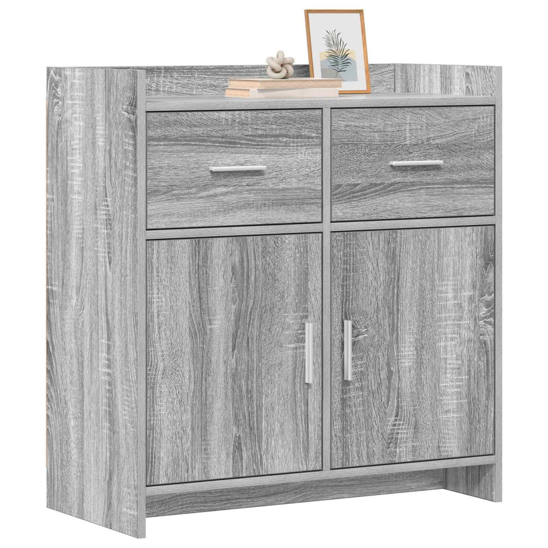 Sideboard Grå Sonoma 75 x 36 x 80 cm Konstrueret træ