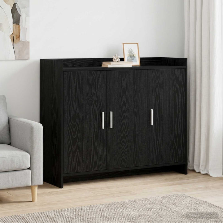 Sideboard Sort eg 98,5 x 33 x 80 cm Konstrueret træ