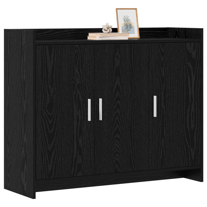 Sideboard Sort eg 98,5 x 33 x 80 cm Konstrueret træ