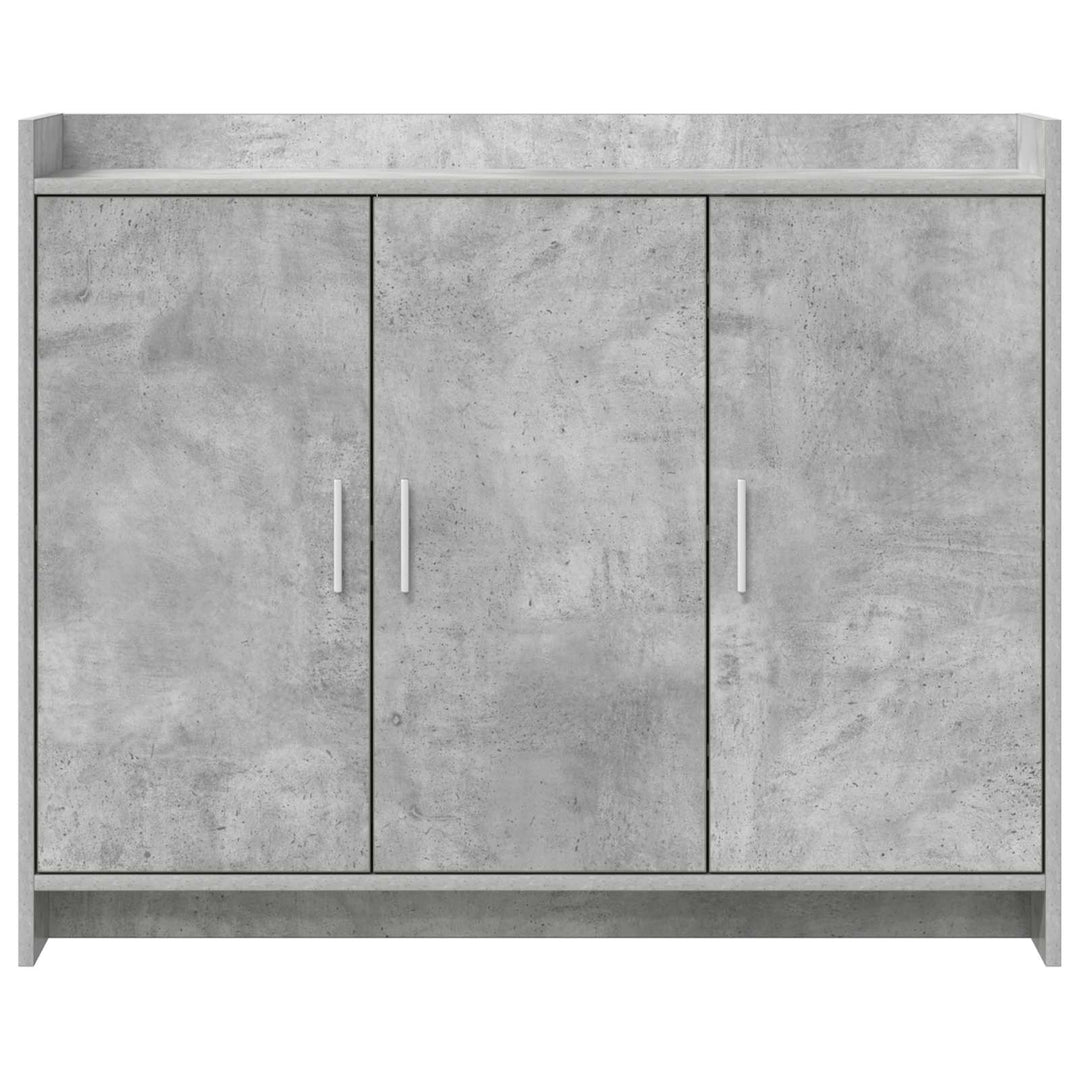 Sideboard Betongrå 98,5 x 33 x 80 cm Konstrueret træ