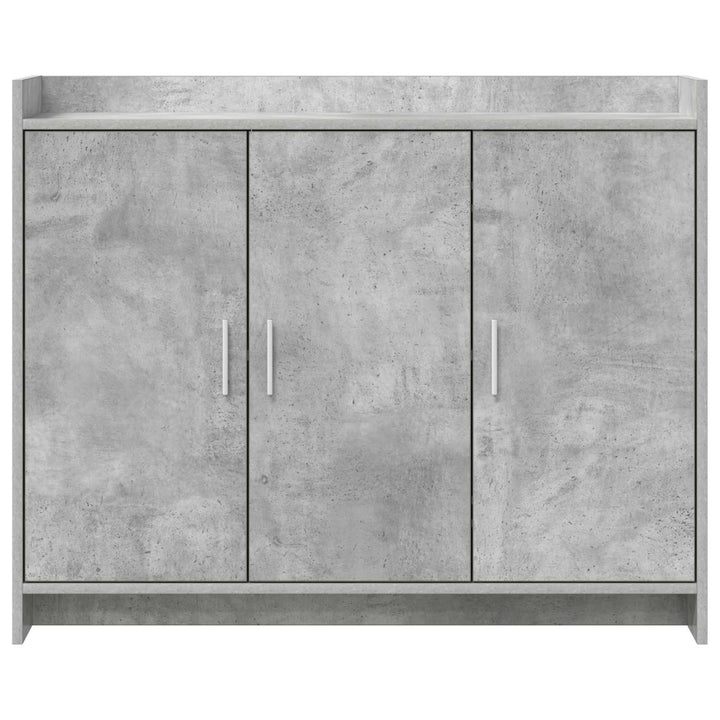 Sideboard Betongrå 98,5 x 33 x 80 cm Konstrueret træ