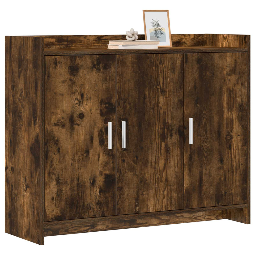 Sideboard Røget eg 98,5 x 33 x 80 cm Konstrueret træ