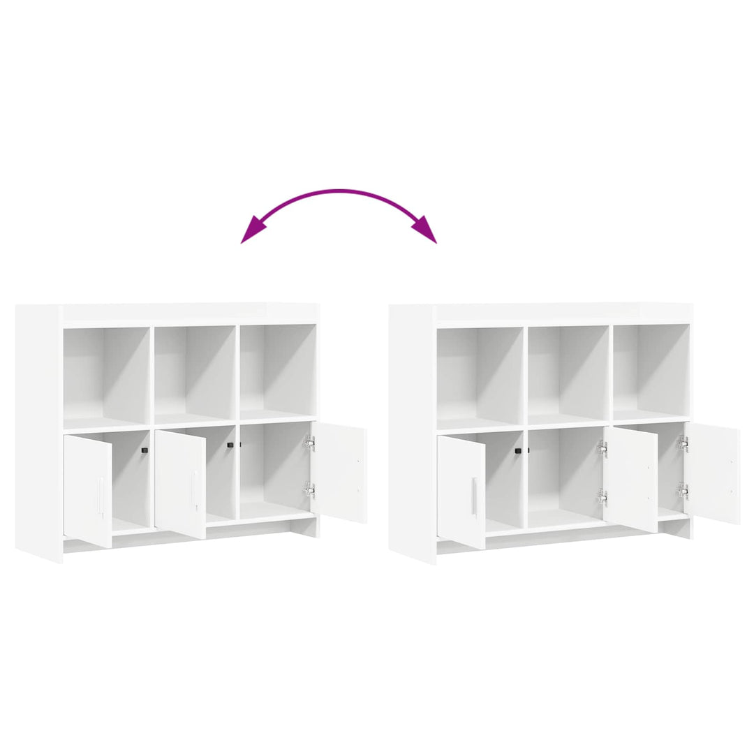 Sideboard Hvid 98,5 x 33 x 80 cm Konstrueret træ