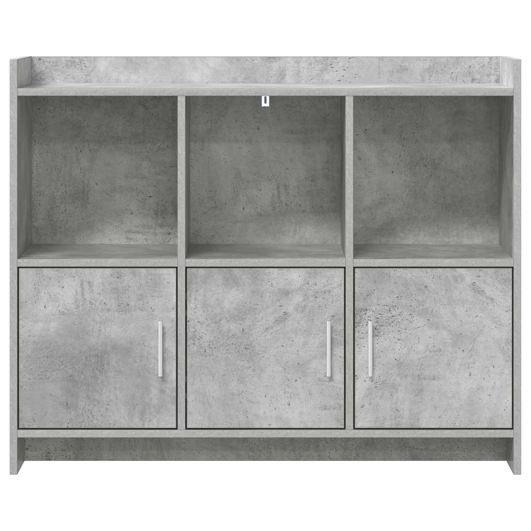 Sideboard Betongrå 98,5 x 33 x 80 cm Konstrueret træ