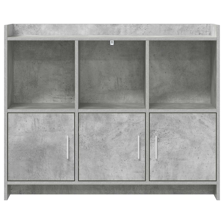Sideboard Betongrå 98,5 x 33 x 80 cm Konstrueret træ