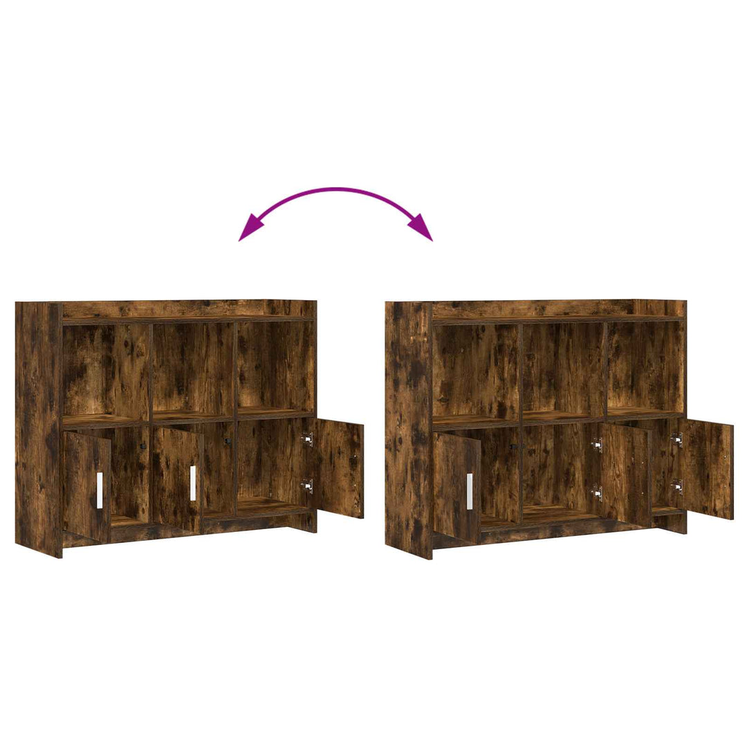 Sideboard Røget eg 98,5 x 33 x 80 cm Konstrueret træ