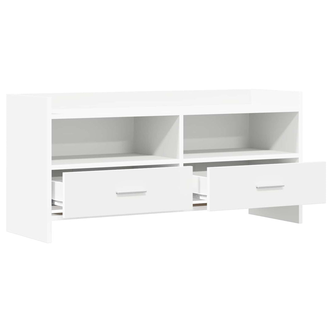 TV-skab 100 x 33 x 47 cm Hvid Konstrueret træ