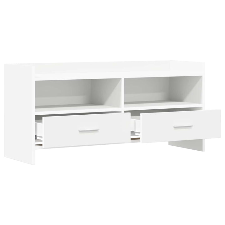 TV-skab 100 x 33 x 47 cm Hvid Konstrueret træ