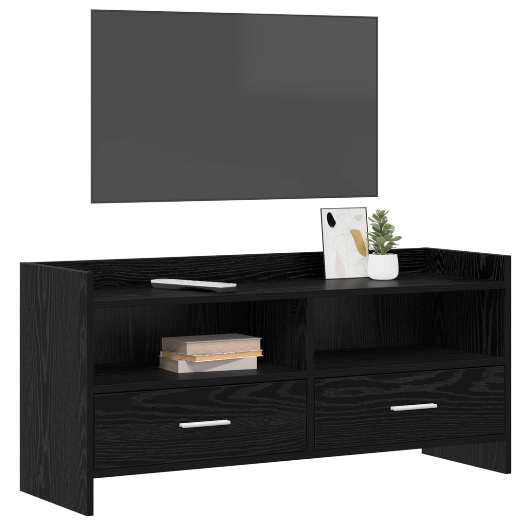 TV-skab 100 x 33 x 47 cm Sort eg Konstrueret træ