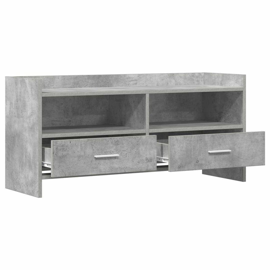 TV-skab 100 x 33 x 47 cm Betongrå Konstrueret træ