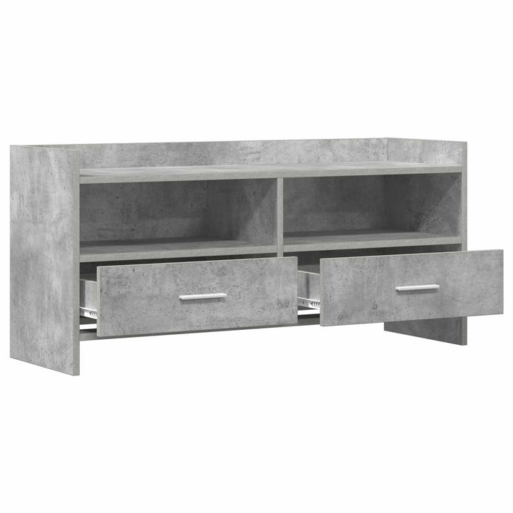 TV-skab 100 x 33 x 47 cm Betongrå Konstrueret træ