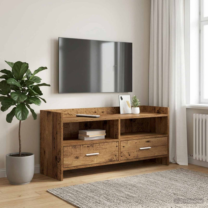 TV-skab 100 x 33 x 47 cm Gammelt træ Konstrueret træ
