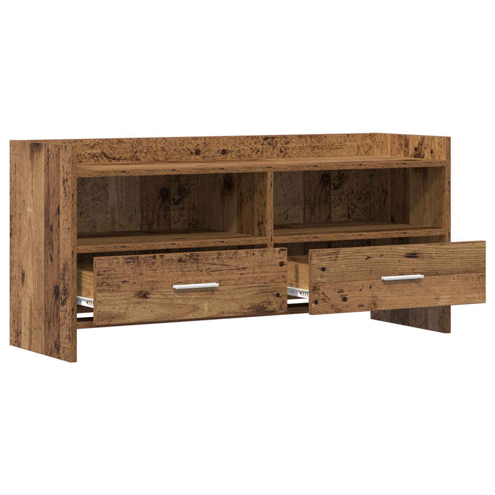 TV-skab 100 x 33 x 47 cm Gammelt træ Konstrueret træ