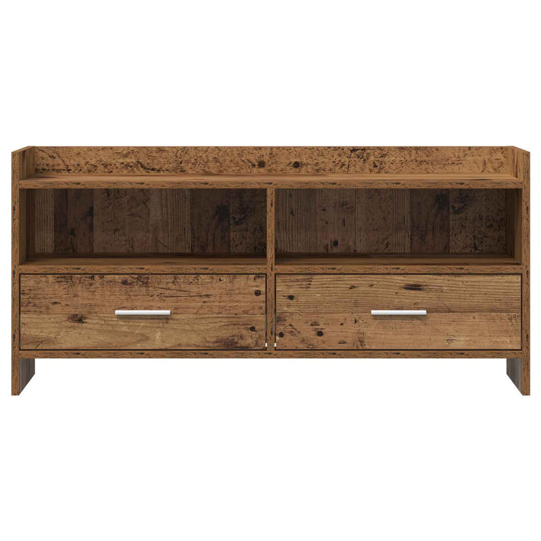 TV-skab 100 x 33 x 47 cm Gammelt træ Konstrueret træ