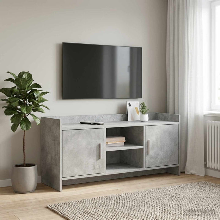 TV-skab 102 x 33 x 47 cm Betongrå Konstrueret træ