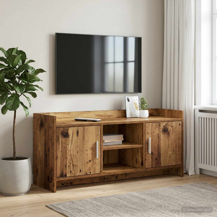 TV-skab 102 x 33 x 47 cm Gammelt træ Konstrueret træ