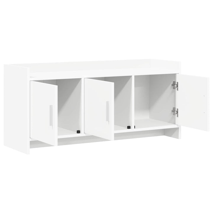 TV-skab 102 x 33 x 47 cm Hvid Konstrueret træ