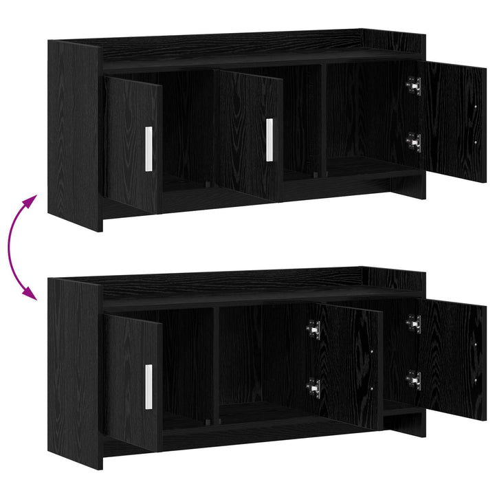 TV-skab 102 x 33 x 47 cm Sort eg Konstrueret træ
