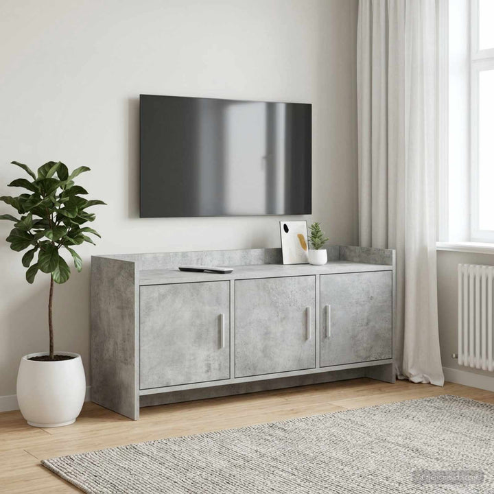 TV-skab 102 x 33 x 47 cm Betongrå Konstrueret træ