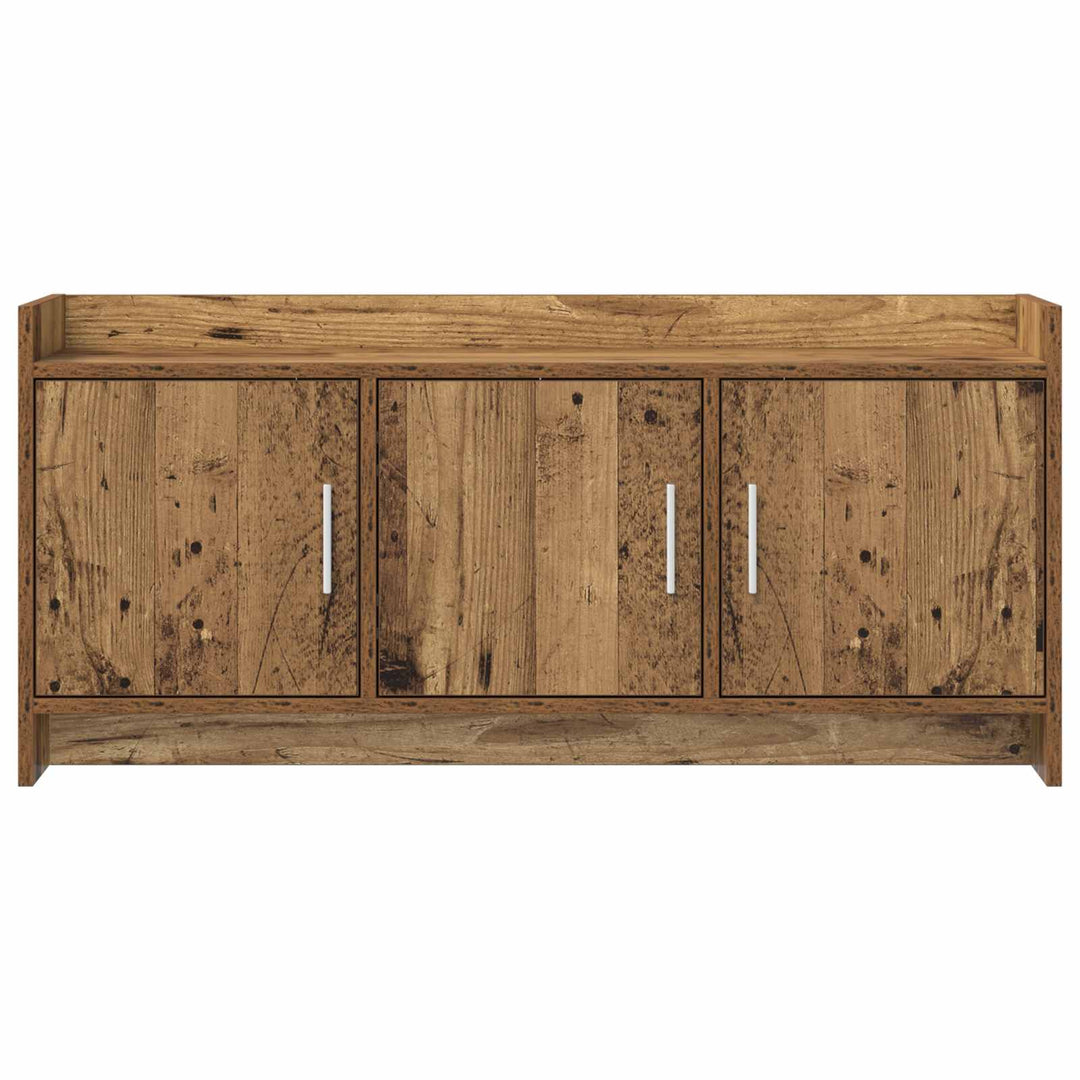 TV-skab 102 x 33 x 47 cm Gammelt træ Konstrueret træ