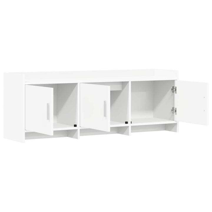 TV-skab 130 x 33 x 47 cm Hvid Konstrueret træ