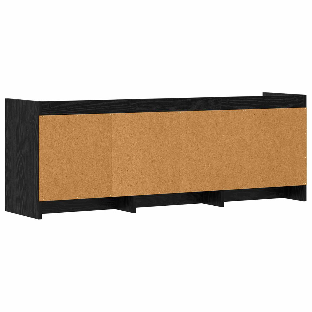 TV-skab 130 x 33 x 47 cm Sort eg Konstrueret træ