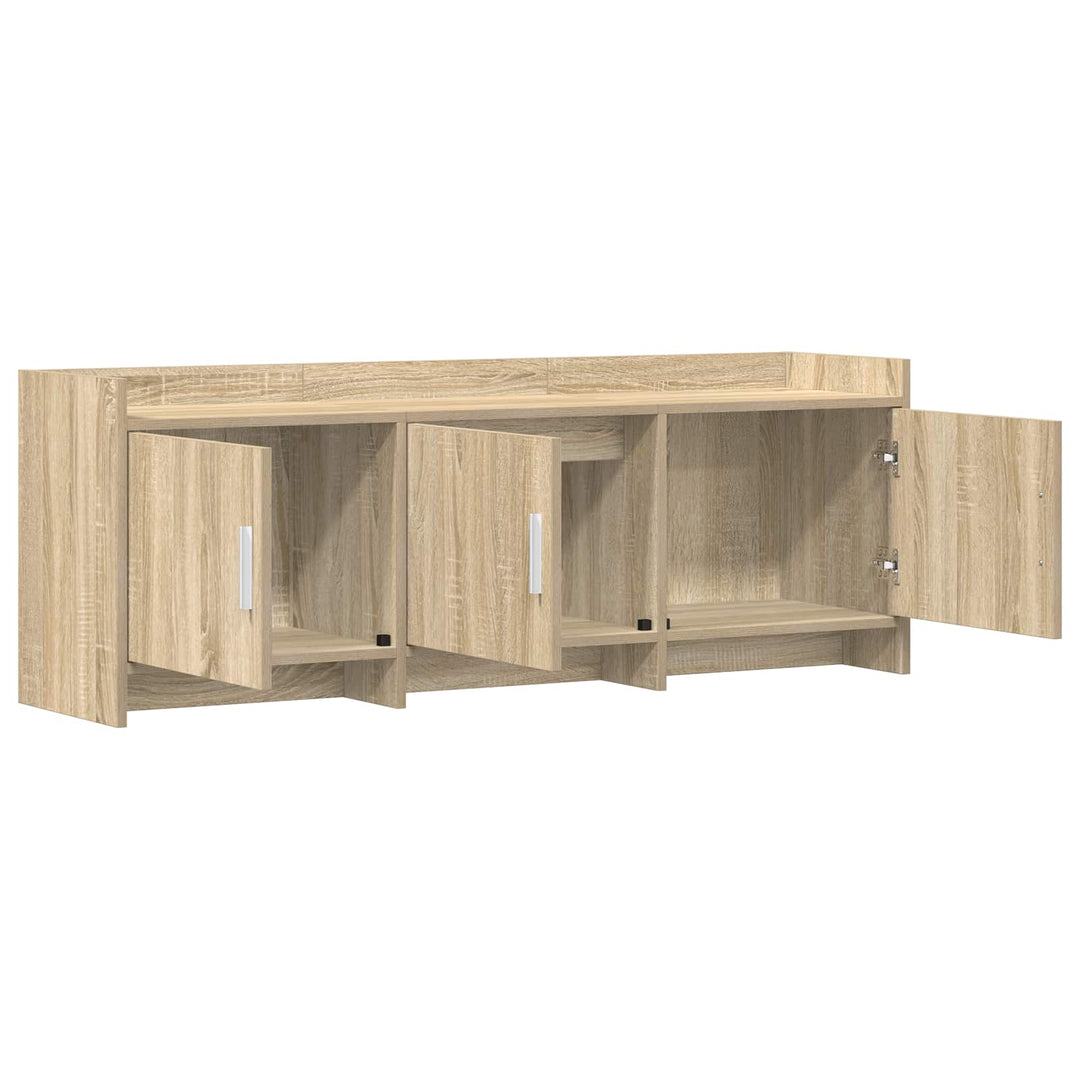 TV-skab 130 x 33 x 47 cm Sonoma-eg Konstrueret træ