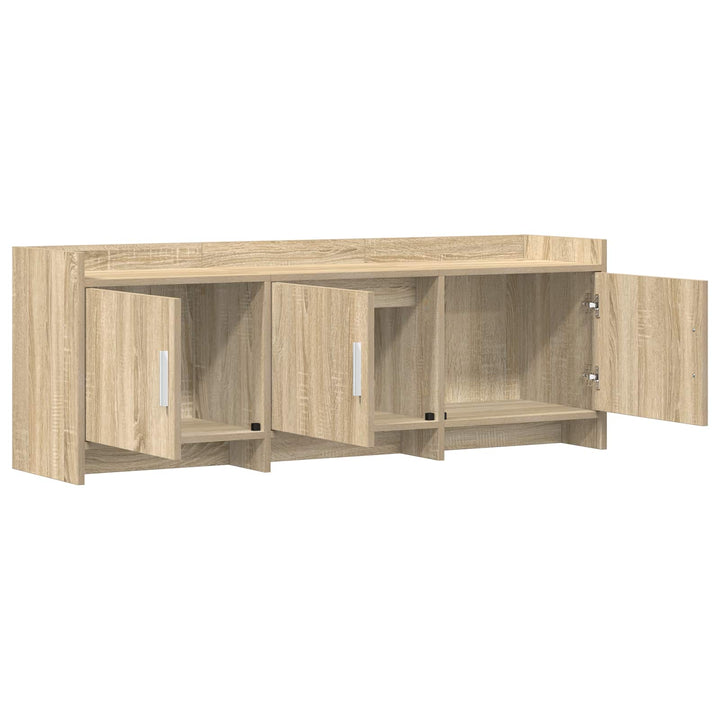 TV-skab 130 x 33 x 47 cm Sonoma-eg Konstrueret træ