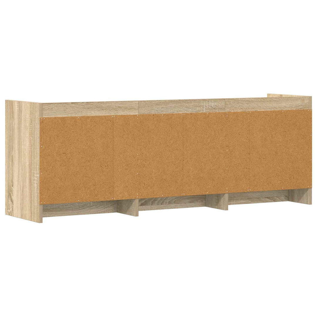 TV-skab 130 x 33 x 47 cm Sonoma-eg Konstrueret træ