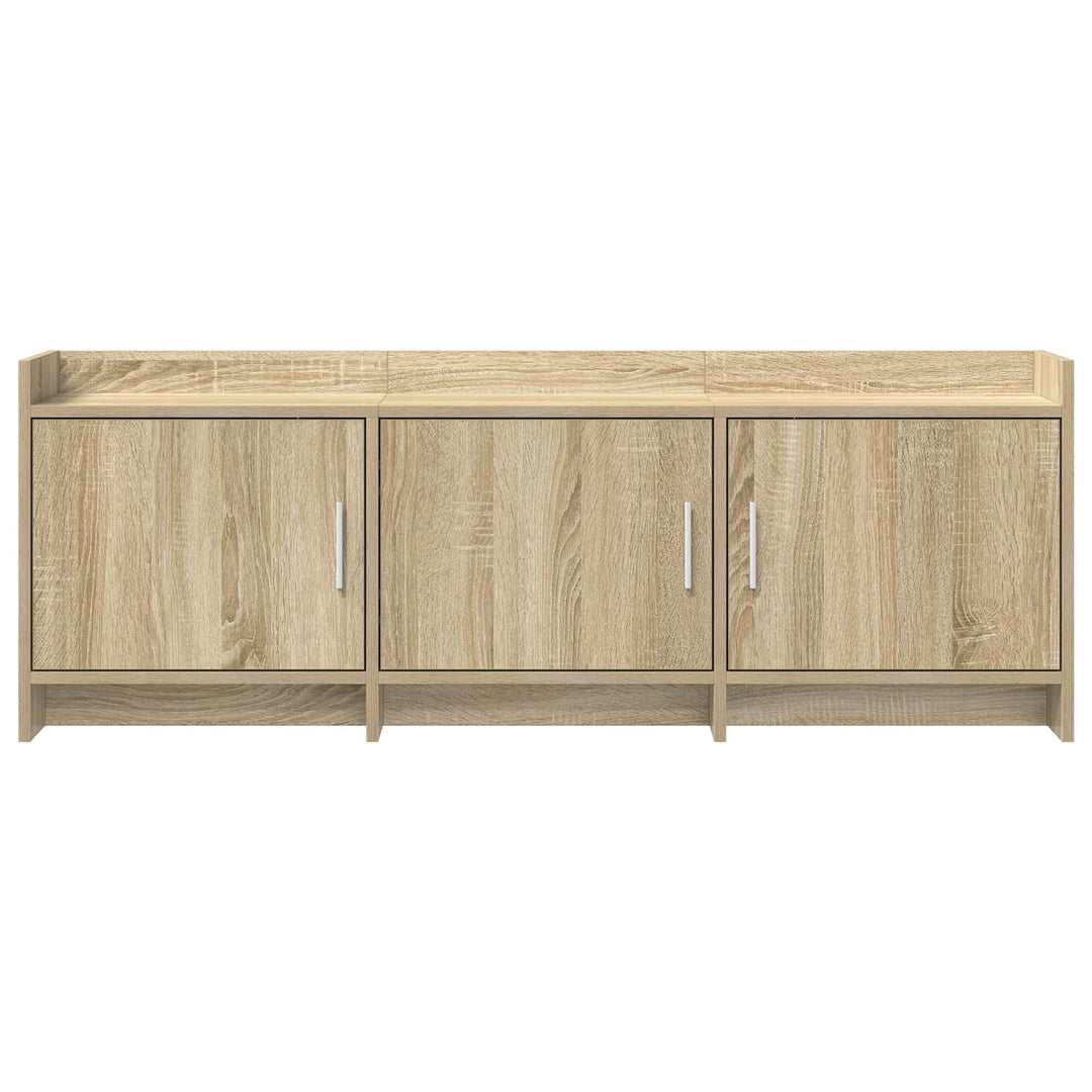 TV-skab 130 x 33 x 47 cm Sonoma-eg Konstrueret træ