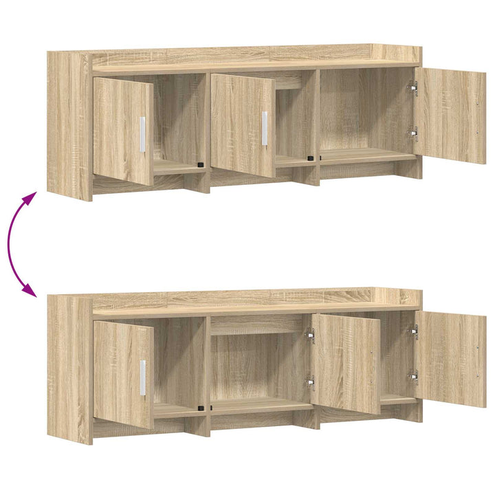 TV-skab 130 x 33 x 47 cm Sonoma-eg Konstrueret træ