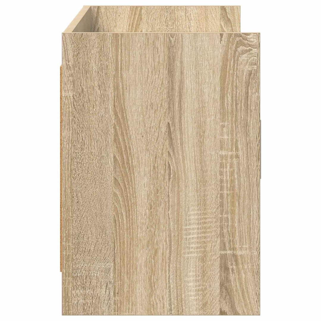 TV-skab 130 x 33 x 47 cm Sonoma-eg Konstrueret træ