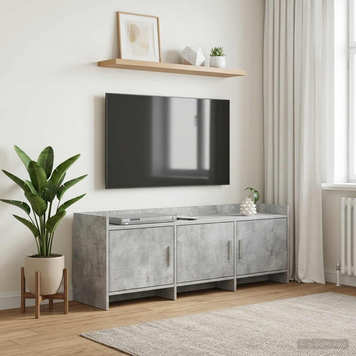 TV-skab 130 x 33 x 47 cm Betongrå Konstrueret træ