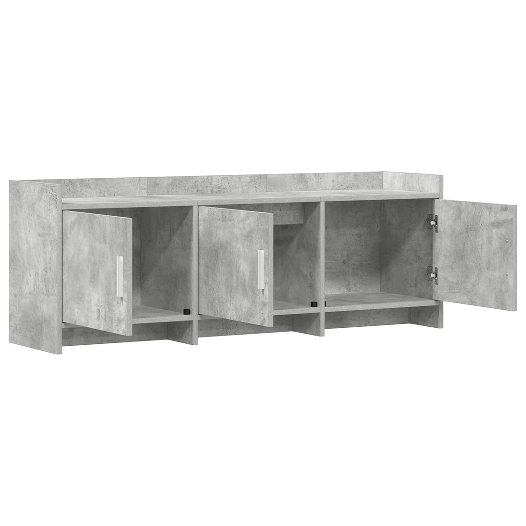 TV-skab 130 x 33 x 47 cm Betongrå Konstrueret træ