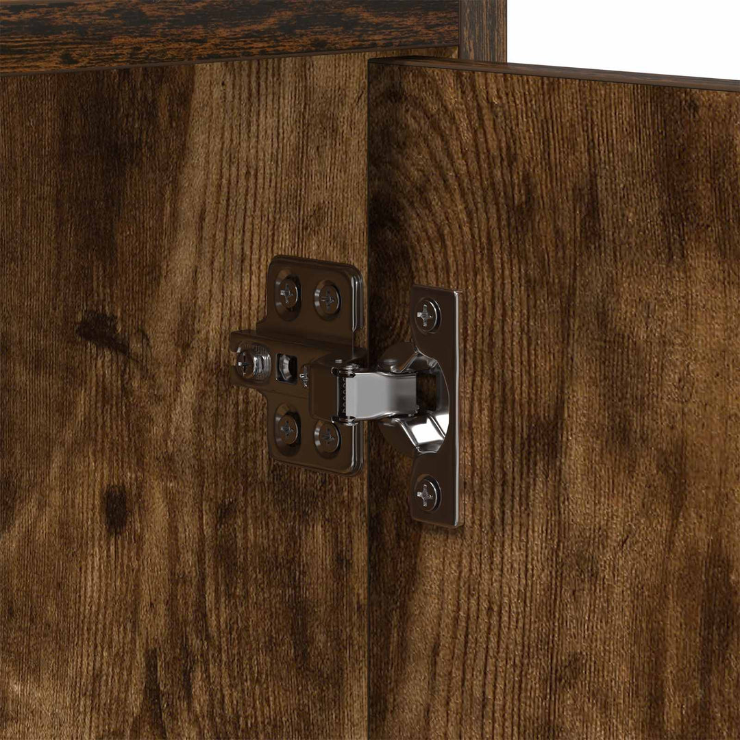 TV-skab 130 x 33 x 47 cm Røget eg Konstrueret træ