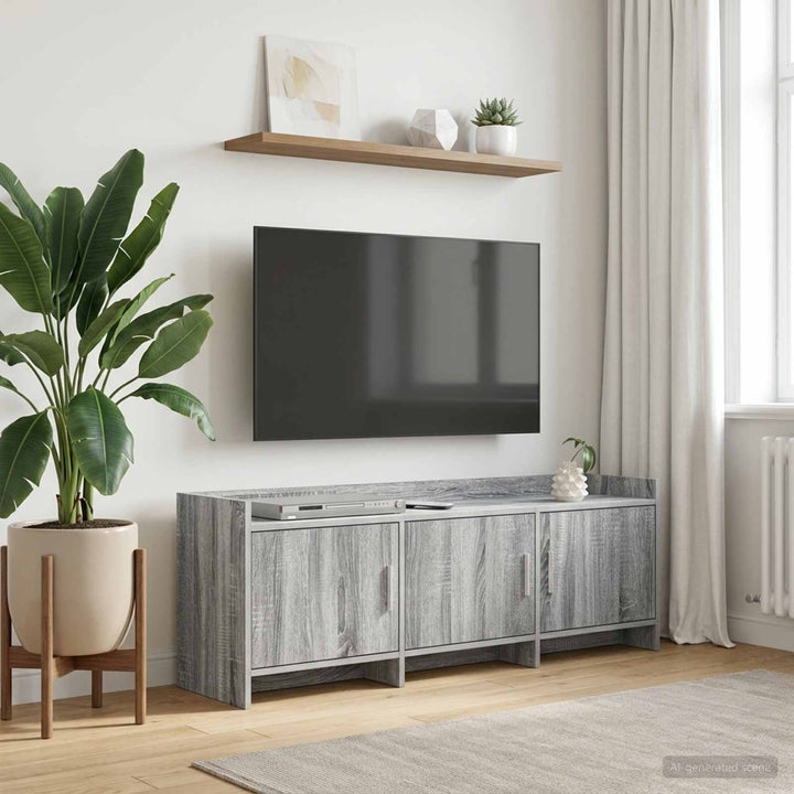 TV-skab 130 x 33 x 47 cm Grå Sonoma Konstrueret træ