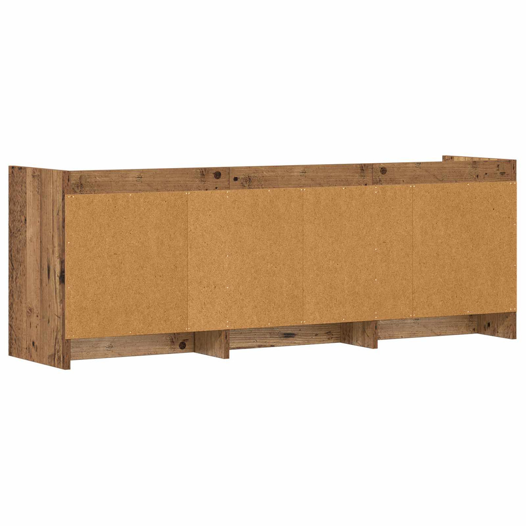 TV-skab 130 x 33 x 47 cm Gammelt træ Konstrueret træ