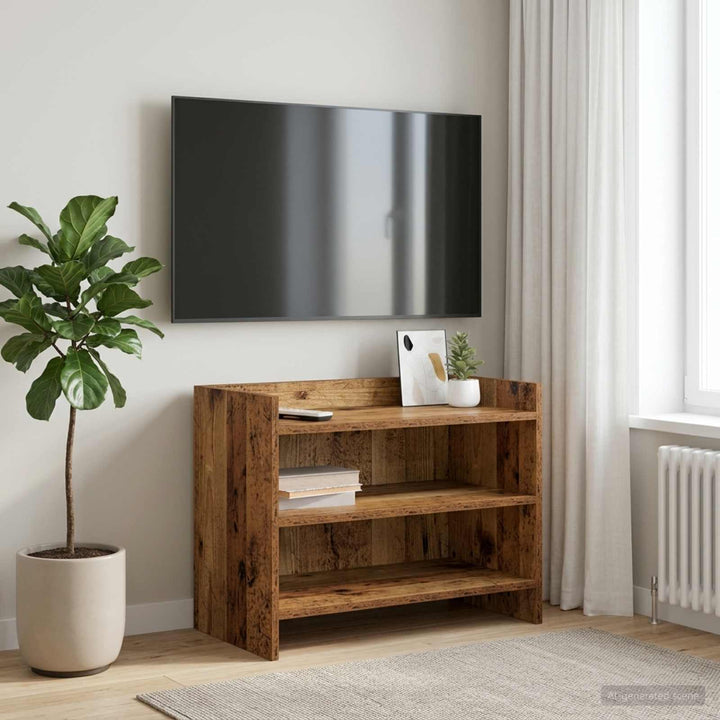TV-skab 60 x 33 x 47 cm Gammelt træ Konstrueret træ
