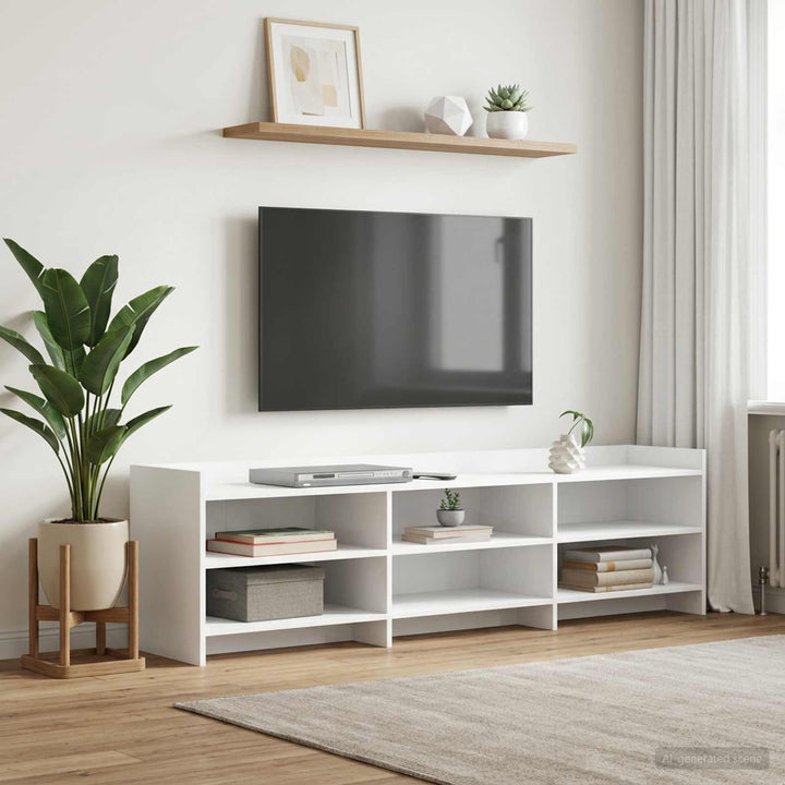 TV-skab 168 x 33 x 47 cm Hvid Konstrueret træ