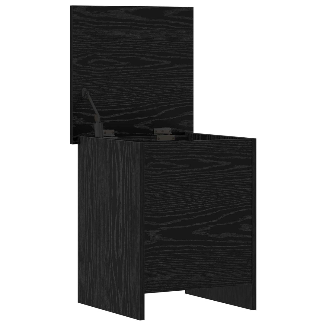 Opbevaringskiste Sort eg 40 x 40 x 50 cm Konstrueret træ