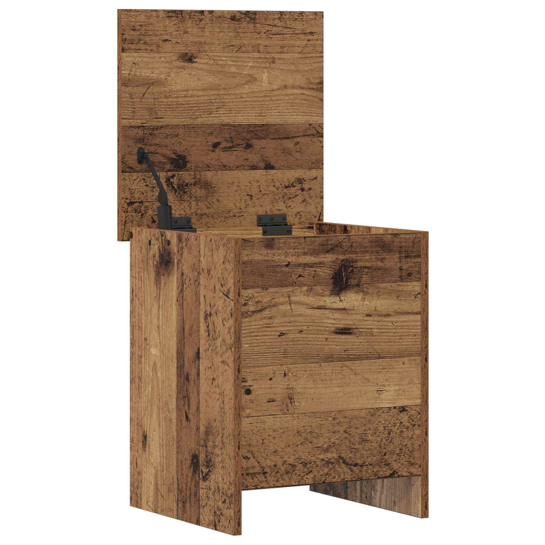Opbevaringskiste Gammelt træ 40 x 40 x 50 cm Konstrueret træ
