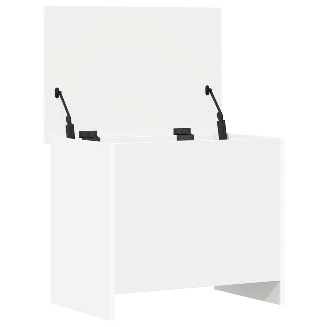 Opbevaringskiste Hvid 60 x 40 x 50 cm Konstrueret træ