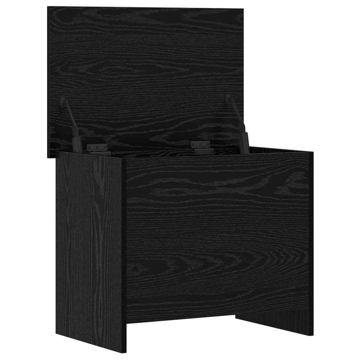 Opbevaringskiste Sort eg 60 x 40 x 50 cm Konstrueret træ