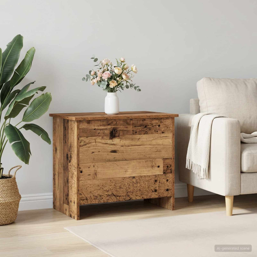 Opbevaringskiste Gammelt træ 60 x 40 x 50 cm Konstrueret træ