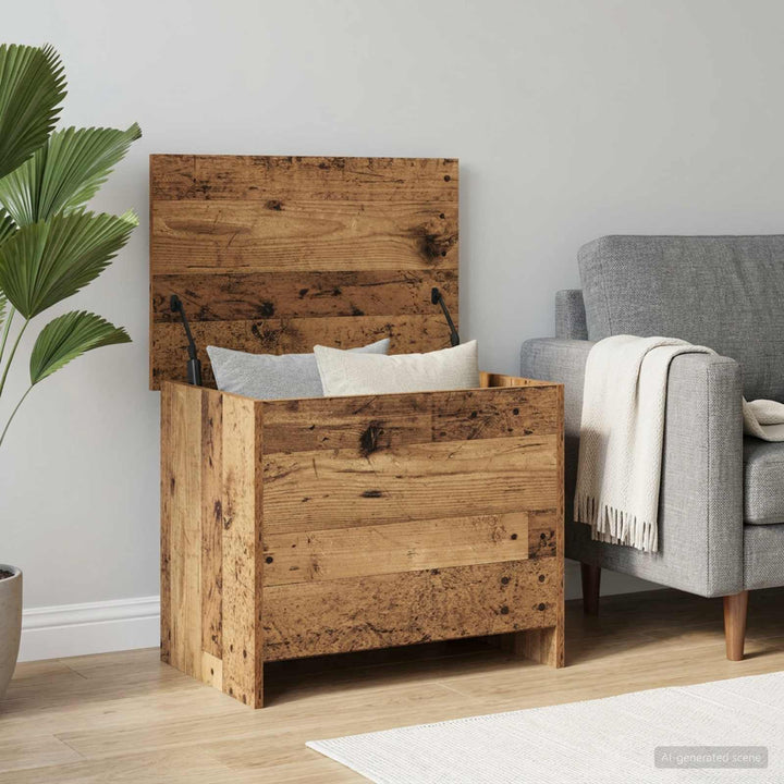 Opbevaringskiste Gammelt træ 60 x 40 x 50 cm Konstrueret træ
