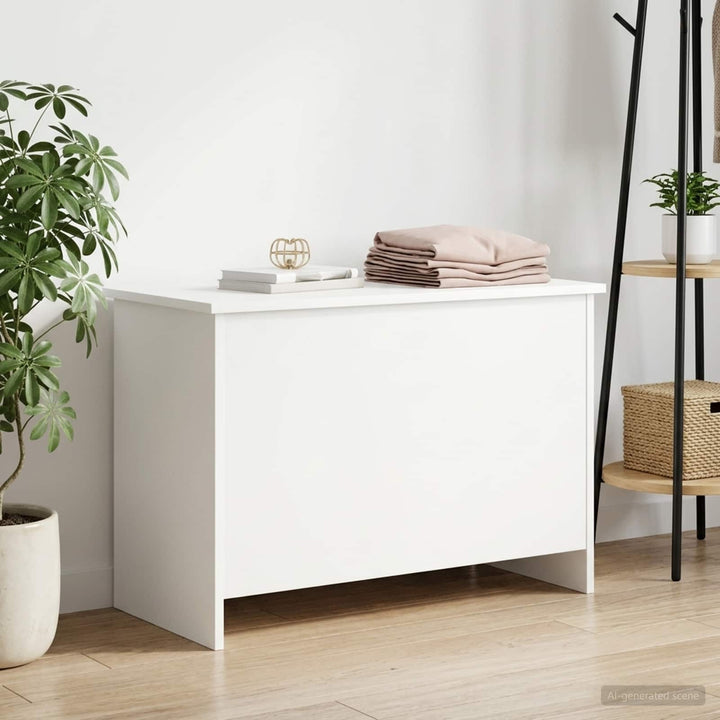 Opbevaringskiste Hvid 80 x 40 x 50 cm Konstrueret træ