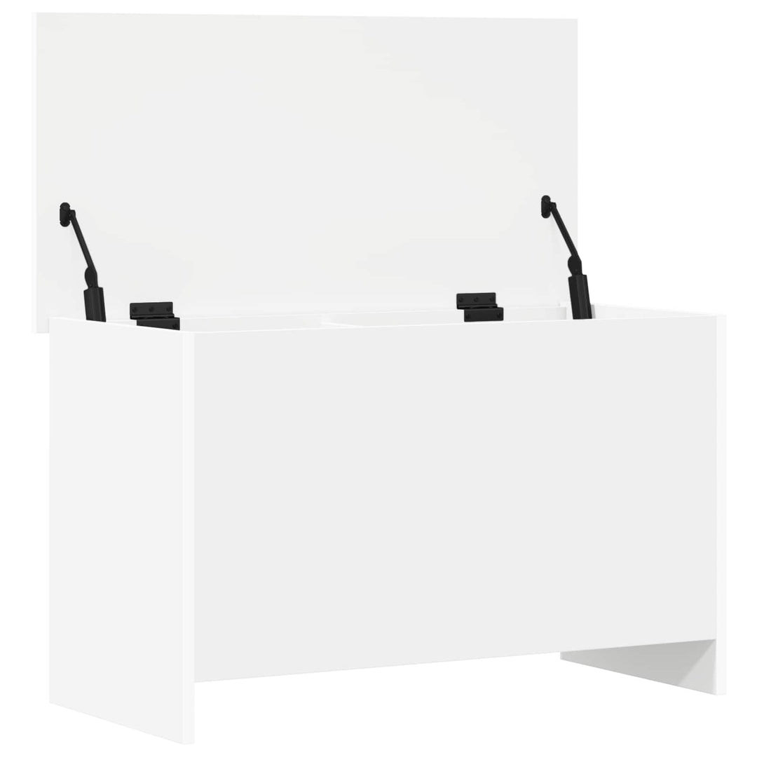 Opbevaringskiste Hvid 80 x 40 x 50 cm Konstrueret træ