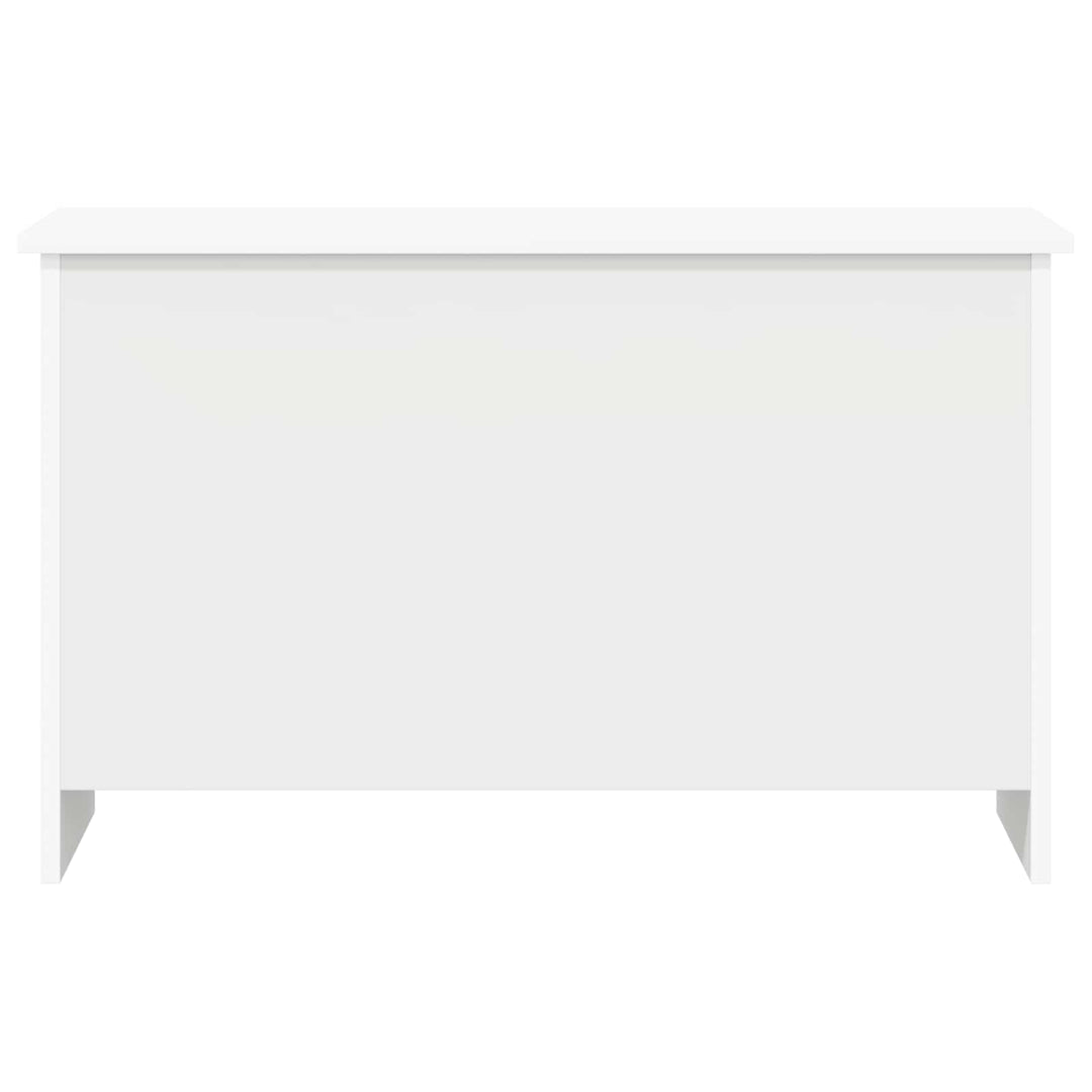 Opbevaringskiste Hvid 80 x 40 x 50 cm Konstrueret træ