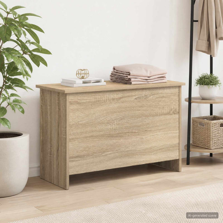Opbevaringskiste Sonoma-eg 80 x 40 x 50 cm Konstrueret træ