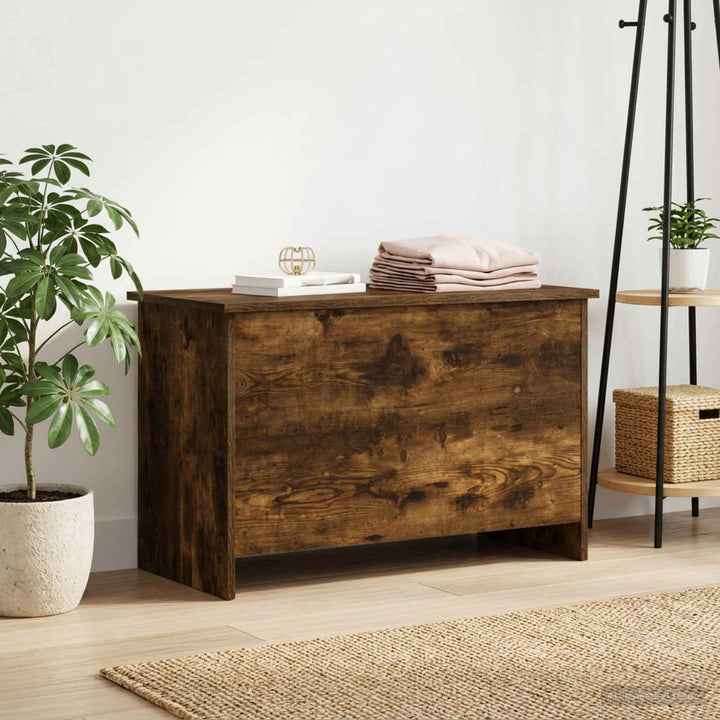 Opbevaringskiste Røget eg 80 x 40 x 50 cm Konstrueret træ